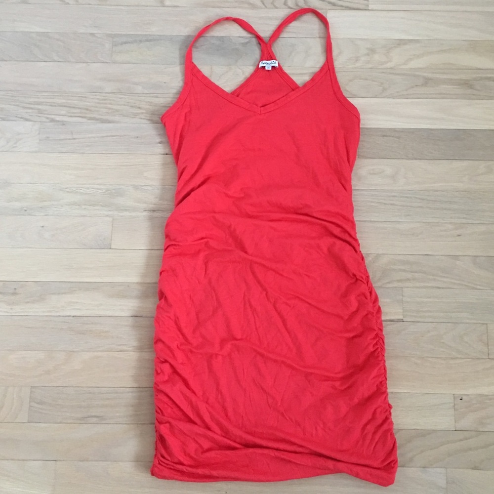 Splendid Fiesta Red Ruched Dress